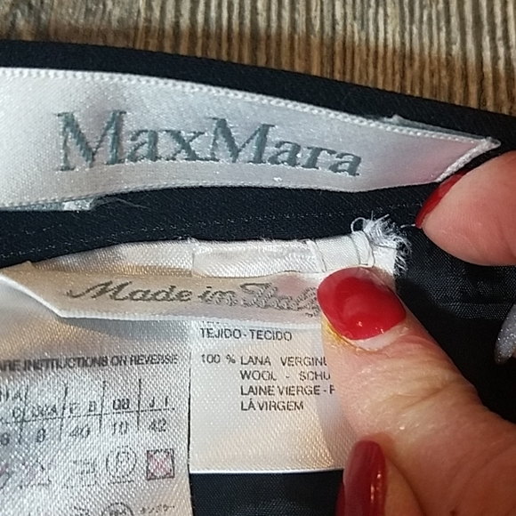 Max Mara Pinstripe Wool Skirt - Picture 5 of 6